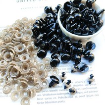 장난감 아이용 블랙 플라스틱 봉제 안전 눈 아미구루미 DIY 공예 재미있는 동물 인형 액세서리 5-14mm 5, 08 14mm_01 100pcs