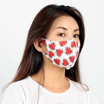 [블랙마스크][자체제작] 여성용 성인용 3D 입체 마스크_레드하트
