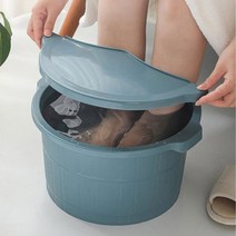 [천삼백케이] [예홈] 보온유지 뚜껑 발 습식 족욕기 족욕 양동이 대야 물통, 오렌지