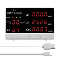디지털 CO2 측정기 CO2 센서 고정밀 CO CO2 HCHO TVOC 감지기 공기 품질 모니터 공기 분석기 이산화탄소 센서, 중국