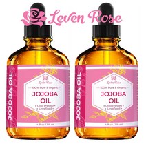 Leven Rose 레븐로즈 퓨어 오가닉 호호바 오일 118ml(4oz) 2팩 100% Pure Organic Jojoba Oil