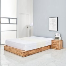 우드토픽 참죽 원목 노블 평상형 신혼부부 저상형 주문제작 무헤드 패밀리 침대, 추가 안함
