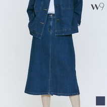 W9 [라이크라] A라인 롱 데님 스커트_TMWHB27Q01-T