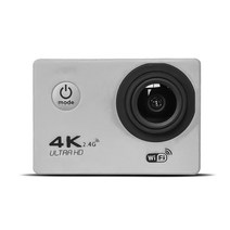 방수 스포츠 dv hd 4k 스포츠 카메라 원격 wifi 야외 다이빙 deportiva 2 인치 f60 방수 스포츠 카메라 1080p 캠, 은, 리모콘으로