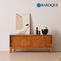 바로크가구 모제스 원목 티비다이 거실장 1.2m, 네추럴