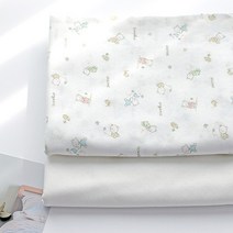 천고아 오가닉 싱글 쟈가드 다이마루원단 pastel 베어 2종, 쟈가드무지