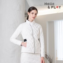 홀릭앤플레이 여성 거위털 스윙 패딩점퍼 HB4WJP001WH