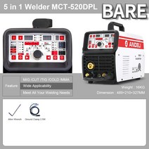 ANDELI MIG 용접기 220V MCT-520DPL/DPC TIG MMA 컷 펄스 차가운 깨끗한 5 in 1 미그, 01 MCT-520DPL BARE, 01 MCT-520DPL BARE
