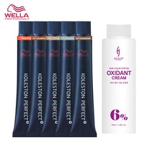 웰라 NEW 콜레스톤 퍼펙트 플러스 염색약 + 산화제, 컬러 컨트롤 퍼플