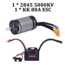 자동차 브러쉬Surpass Hobby-로켓 2845 브러시리스 모터 방수 45A 60A 80A ESC 1/12 RC 자동차 390 WLtoys, 04 5000KV 60A KK