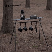 캠핑선반 우드 쉘프 테이블 행어 접이식 랙 트레이 라이트 선반 휴대용 알루미늄 합금, 작은 랙 + 트레이