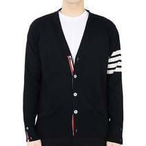 디몬트 23 S/S 톰브라운 남성 사선완장 V넥 울 가디건(네이비) MKC002A Y1014 415