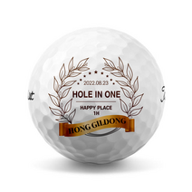 12 홀인원 기념 골프공 로고 인쇄 제작 (6구)볼빅 비비드, N, 브리지스톤 투어 B XS 6구 화이트, 1개