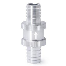 자동차연료펌프 6 크기 4 MM6 MM8 MM10 MM12 MM16 MM 비 반환 편도 연료 체크 밸브 알루미늄 합금 가솔린 디젤, 14MM SILVER