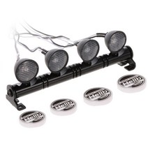 GHSHOP 1/10 RC 크롤러 루프 램프 Led 라이트 바 (4 LED) -4 D90, 1, 블랙