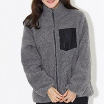 귀여운 방한 여성 외출 스타일 뽀글이 양털 집업 점퍼