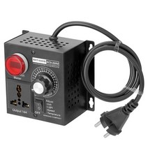 전압안정기 전압 조정기 ac 220v 4000w 소형 가변 전압 컨트롤러 휴대용 속도, 유럽 ​​연합, 검은색, 1개