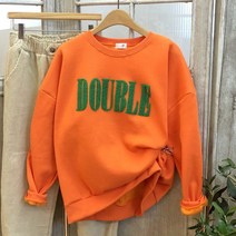 이힝 뽀글 레터링 네온 기모맨투맨 루즈핏 맨투맨