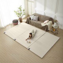 폴더매트 2단 층간소음매트 놀이방 항균 아기 유아 거실 매트, 2_화이트 크림, 4. 2단120(120x200)