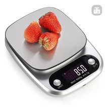 가정용 주방 스케일 전자 식품 스케일 베이킹 스케일 측정 도구 LCD 디스플레이가있는 스테인레스 스틸 플랫폼 1g, 10Kg 1g, 협력사
