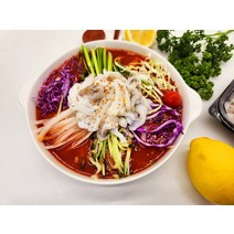 국내산 물회 2종 갑오징어 학꽁치 남해 신선 손질 생선 육수 소스 야채포함 밀키트 즉석식품 간단조리, 쫀득한 갑오징어 물회(1인세트)