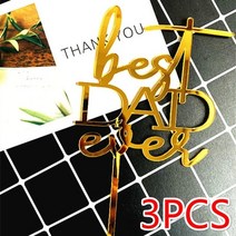 꽃초 돈보약 어버이날 포토존 샌드세레머니 브라이덜샤워 소품대여 축사 케이스 대두피켓 eva 정장 나비 넥타이 정장 해피 아버지의 날 케이크 토퍼 생일 축하합니다 아빠 케이크, 3개