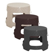 다용도 스툴의자 라탄패턴 발받침 디딤 욕실 주방보조 화분스툴 의자, 브라운