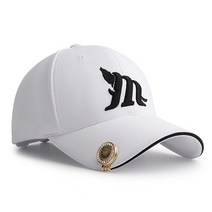 MQUM 남녀공용 오리진 스판샌드 골프모자 볼마커세트 케이스포장 GOLF, 화이트