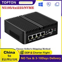 미니 PC 4x 인텔 i225V B3 25G LAN pfSense 방화벽 소프트 라우터 N5105 N5100 2xDDR4 NVMe 팬리스 HDMI20 DP AESNI OPNsens, CN, Celeron N5100 + 미국, 16GB DDR4 512GB NVMe