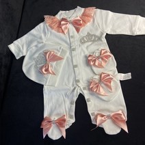 신생아옷 아기옷 Dollbling-신생아 아기 의상 세트 리얼 코튼 케어 제품 바디 슈트 셔츠 바지 3 개