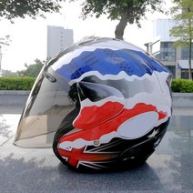 아라이 바이크 헬멧 오리엔탈 그래픽 반모 오토바이 클래식 스쿠터 경량 할리 안전모, 1-두한 반모