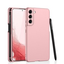 삼성 호환 갤럭시 S22 S21 5G 스타일러스 S-펜 소켓 슬롯 전화 케이스 FE 플러스 실리콘 커버 내장 스타일렛 펜, [01] Samsung S22, [03] pink