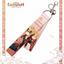 스키스트랩 Genshin Impact 리본 키 체인 만화 그림 Yae Miko Gorou Arataki Itto Shenhe 숏 끈 스트랩 열쇠 고리 가방 펜던트 악세사리, [22] 23