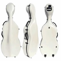 휴대용 하드 수납 악기 첼로 가방 보관 케이스 튼튼, 화이트 카본 패턴(후면 핸들)