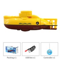 RC 배 선박 보트 린이용 방수 다이빙 장난감 제 보트6CH 미니 잠수함01 ms 속도3 모터23 분 재생 시간린이 선물 5bEA1, 01 yellow