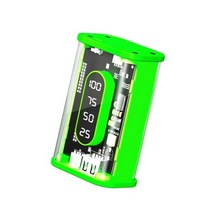 DIY 쉘 2*21700 배터리 홀더 보조베터리 케이스 공간 상빠른 충전 USB 유형 C 휴대 전화 충전기 10000mAh, Grass green