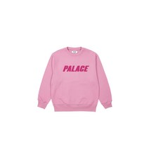 팔라스 맨투맨 티셔츠 핑크 PALACE CREW NECK T BLACK 23SS