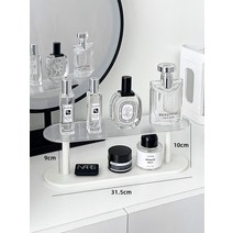 화장대 수납 선반 테이블 선반 다층 스킨케어 화장품 향수 디퓨저 진열대 가벼운 럭셔리 선반, 이층, 이중 선반, 1개