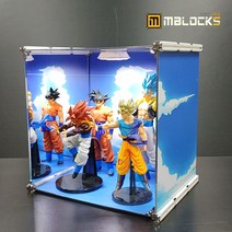 엠블럭 스페셜에디션 X6타입 1칸형(앞/뒤덮개포함) 건담진열장 건담장식장 디오라마진열장 원피스피규어진열장 드래곤볼피규어장식장 아크릴장식장, 09_에디션X6타입_드래곤볼_좌우미러형