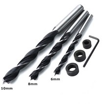 목공 집진기 목공용집진기목재 장부촉 지그 수공구 세트 핸드 관절용 구멍 펀처 6mm, 01 3pcs drill bit