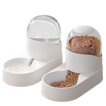 스마트 반려동물 고양이 강아지 자동 급식기 자동급수기4000ML, 흰색