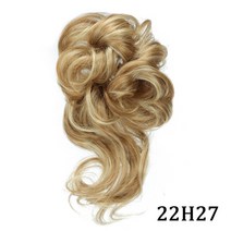 아지르 합성 곱슬 도넛 Chignon 탄성 밴드 Scrunchies 지저분한 헤어 번들 Updo Hairpieces 여성 확장, [10] 22H27