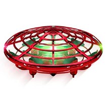 Force1 스쿠트 수동 드론 - 핸즈프리 모션 센서 미니 실내 소형 UFO 장난감, 빨간색