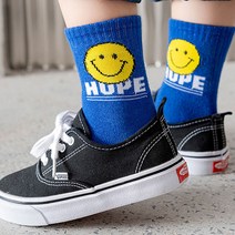 세아 블루 체크무늬 옐로우 스마일 유아 남아 겨울 발목 아동양말 삭스 5종 세트