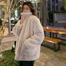 리제 페이크 퍼 코트