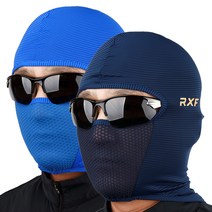 RXF 제트맥스 1+1 앞면 숏타입메쉬 여름 냉감 복면 바라클라바, 블루+네이비