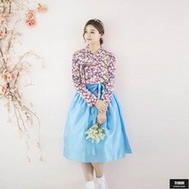 가바바 여성 미디 원피스 반짝거리는 소재로 진주를 두른듯한 고급진느낌의 생활한복 세트 G64716