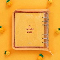 A6 와이드 체리픽 다이어리 3 지퍼 플랜 스케쥴 관리, 퍼플