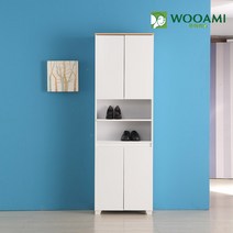 [우아미아이] [우아미가구]코모노 높은 신발장600, 색상:화이트