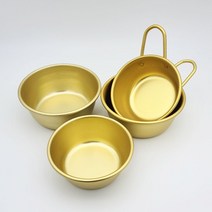 양은 막걸리잔 편수 술잔 황막걸리잔 사발 탁주 동동주잔 양은그릇 레트로 알루미늄 앞접시, 손잡이형막걸리잔(소)